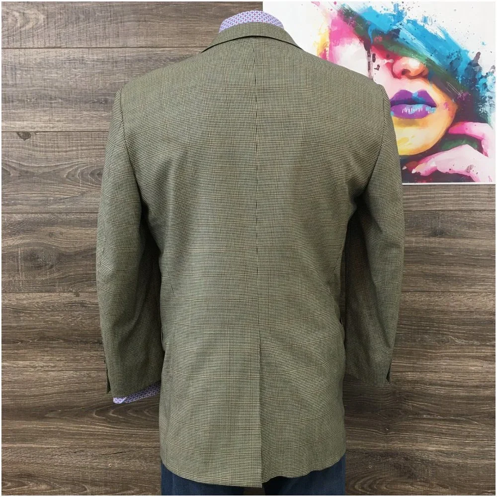 Hickey Freeman Mens Blazer Sport Coat Two Button Jacket Wool 42L Casual Suit VTG
